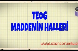TEOG Maddenin Halleri