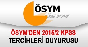 2015-2 KPSS Tercih Başvuruları