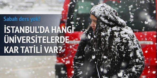 İstanbul'da Kar Tatili İlan Eden Üniversiteler