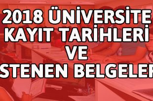 2018-Üniversite-Kayıt-Tarihleri-ve-İstenen-Tüm-Belgeler